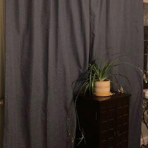 Blue blackout curtains. “80. New and in excellent condition.